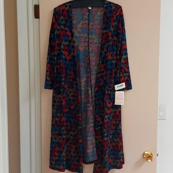 LuLaRoe NWT Womens XS Sarah Long Cardigan Multi Color - Picture 1 of 4